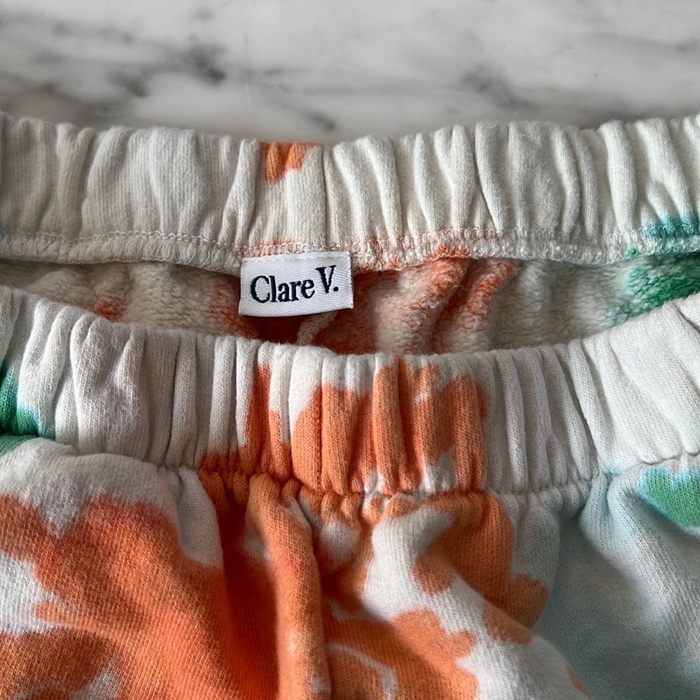 Clare V tie dye shorts